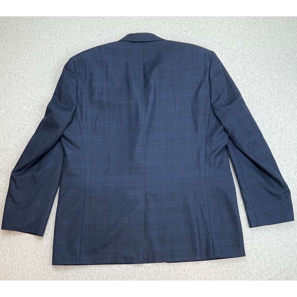 Lauren Ralph Lauren Blazer Mens 46L Blue Plaid Notch Lapel 2 Button Jacket - Picture 3 of 10